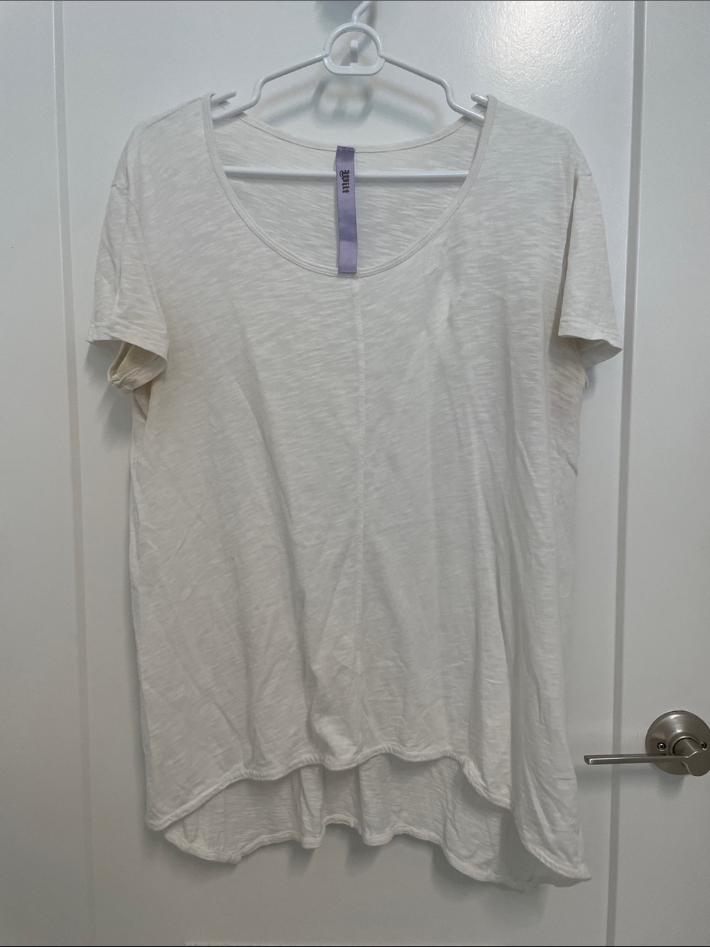 Wilt Cream Scoop Neck Short Sleeve Tee